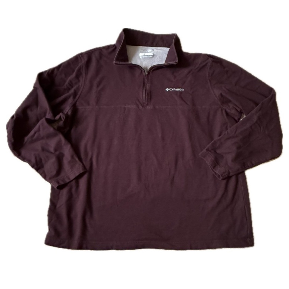 Columbia Men’s Omni Wick 1/4 zip XL Pullover maroon mid weight